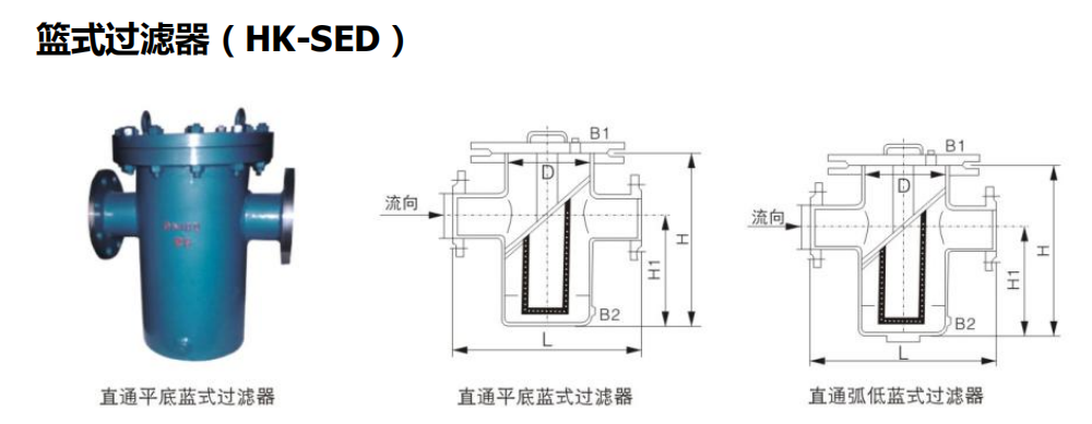 篮式过滤器的尺寸标准